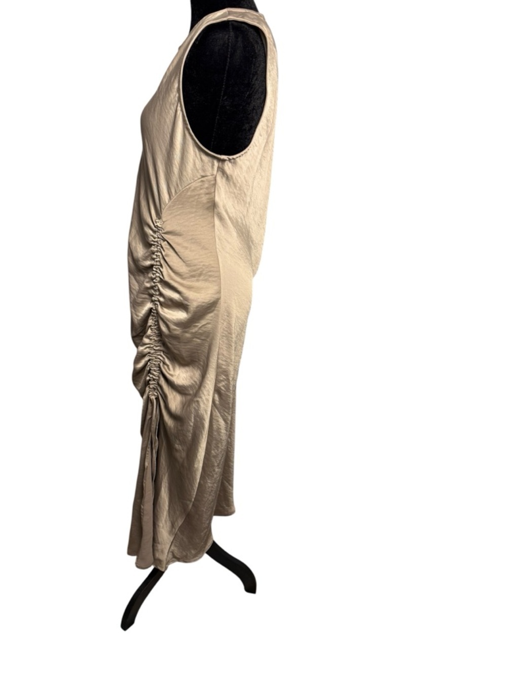 House of Harlow 1960 Champagne Ruched Formal Gala Maxi Dress - Large - Picture 4 of 11